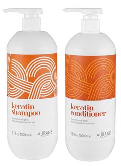 اشتري Keratin Shampoo & Conditioner 1000ml- Deep Hydration, Nourishing Formula for Silky Smooth Hair- Restorative Treatment - Sulfate-Free, Paraben-Free - Suitable for All Hair Types (1000ML X 2) في الامارات