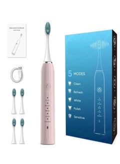 Buy Sonic Electric Toothbrush for Adults Kids Pink in UAE