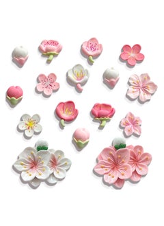 Buy 16 Pieces Flower Fridge Magnet, 3D Resin Magnet Refrigerator Stickers, Flower Magnets, Whiteboard Magnets for Office, Home, Kitchen, Lovely Creative Magnets Home Refrigerator Stickers, Pink flowers in Saudi Arabia