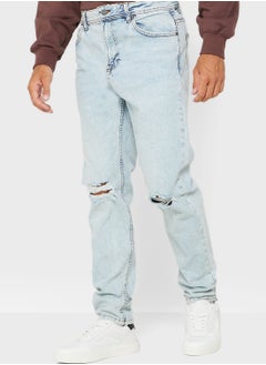 Buy Light Wash Relaxed Fit Jeans in UAE