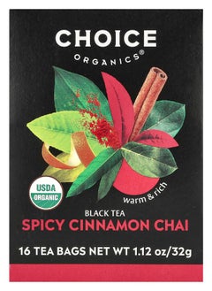 اشتري Black Tea Spicy Cinnamon Chai 16 Tea Bags 1.12 oz (32 g) في الامارات