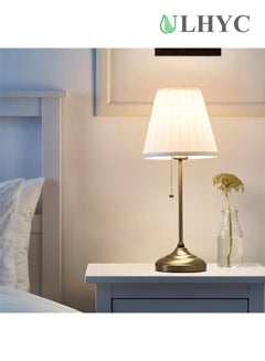 Buy Bedside Table Lamp, Metallic Gold Soft Light Reading Lamp, Suitable for Bedroom, Study, Living Room in Saudi Arabia