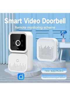 Buy Smart Video Doorbell Camera Wireless with Chime Ringer, 1080P HD New Version Wireless with Camera, 2.4G WiFi, 2 Way Audio, Night Vision, Cloud Storage in Saudi Arabia