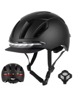 Buy Ulip Smart Bicycle Helmet with Front Rear LED Light Detachable Visor and Lining for Adults Men Women Bike Skateboard Cycling Roller Scooter Commute in UAE