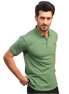 Buy Mens Comfortable Basic Polo Light Green T-Shirt in UAE