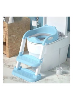 Buy Potty Training Seat with Step Stool Ladder,Potty Training Toilet for Kids Boys Girls(light blue) in UAE