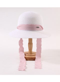 اشتري New Shangcao Weaving Breathable Ribbon Beach Travel Hat في الامارات