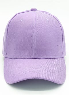 Buy Classic Lavender Polyester Baseball Cap - Adjustable Unisex Dad Hat for Running, Workouts, and Outdoor Activities in UAE