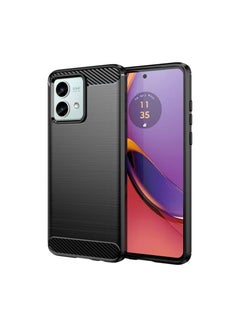 Buy Case Compatible with Motorola G84 5G 2023 With Soft TPU Carbon Fiber Texture Anti-Scratch Shockproof Phone Case Ultra Slim Anti-Drop Rugged Bumper Cover For Motorola G84 5G in UAE