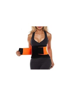Buy Corset Abdomen Slimming Body Shaper Sport Girdle Belt ,women trainer belt  ORANGE , MEDIUM SIZE in UAE