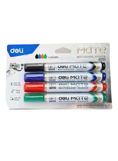 اشتري 4-Piece Dry Erase White Board Marker Set Multicolour في الامارات