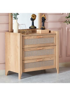 Buy Java 3-Drawer Young Dresser | Dressing Table | Vanity Table | Makeup Table without Mirror Brown 45 x 78.7 x 90 cm in UAE