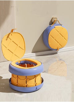 Buy Portable Potty Seat, Kids Folding Training Toilet Chair Travel Potty Indoor Outdoor with Storage Travel Bag And PVC Cushion in Saudi Arabia