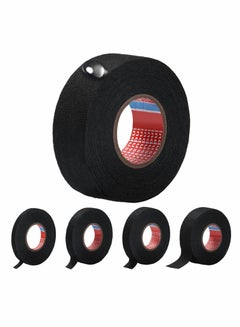Buy Wire Harness Tape, Automotive Heat Resistant Fabric Black Cloth Electrical High Temperature Tape for Wrap Protection Noise Damping Cable Fixing Width 1/3" to 1.25" 5 Rolls in Saudi Arabia