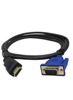 اشتري كابل محول HDMI إلى VGA 4.92ft / 1.5m مطلي بالذهب 1080P HDMI ذكر إلى VGA ذكر محول الفيديو النشط الحبل للكمبيوتر المحمول دي في دي لاعب كمبيوتر محمول جهاز عرض التلفزيون الخ في السعودية