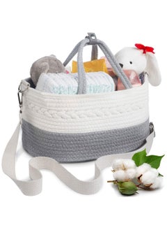 Buy Baby Diaper Caddy Organizer Cotton Rope Nursery Storage Bin in UAE