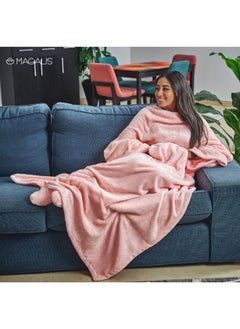 Buy Toplo Blanket with sleeves &foot pocket- pink in Egypt