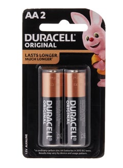 Buy DURACELL AA BATTERIES 1.5V ALKALINE Pack of 2 in UAE