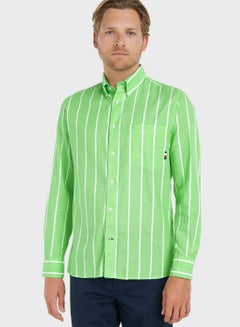Buy Striped Oxford Regular Fit Shirt in Saudi Arabia
