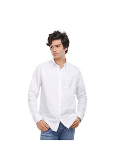 اشتري COUP Custom Fit Basic Shirt For Men - White - M في مصر