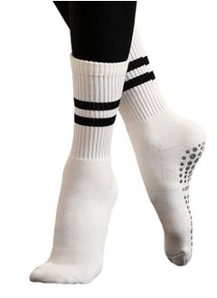 اشتري Yoga Socks with Grips for Women, Non Slip Grip Socks for Yoga, Pilates, Barre, Dance Ideal Cushioned Crew Socks في الامارات