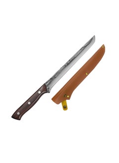 Buy Slicing Knife / Ham Knife Stainless Steel Ergonomic Wood Handle in UAE