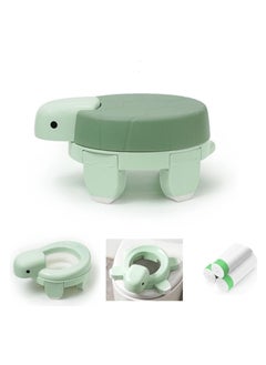 اشتري Portable Potty Training Seat for Toddler Kids, Foldable Travel and Home Potty Training Toilet Chair, Cute Tortoise Shape Travel Potty for Baby Kids with Storage Bags, Indoor and Outdoor في الامارات