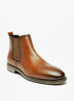 Buy Men Solid Slip-On Chelsea Boots in UAE