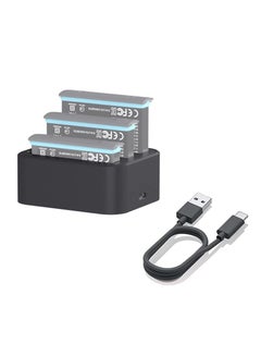 اشتري 3-Channel Battery Charger Hub for Insta360 One/X2/X3 Camera, Fast Battery Charger Station with USB Type-C Charging Cable Accessories في السعودية