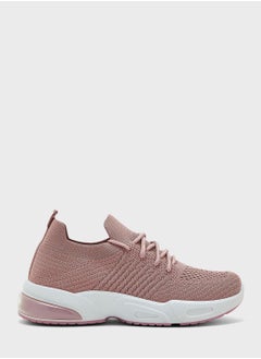 Buy Textured Knit Lace Up Comfort Shoe in Saudi Arabia