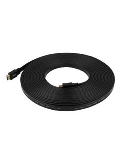 Buy HDMI Flat Male To Male Cable 5meter Black in Saudi Arabia