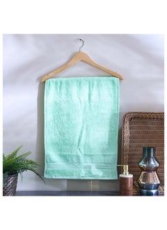 اشتري Flossy Hand Towel 100% Combed Cotton 580 GSM Quick Dry Plush Small Towel Ultra Soft Lightweight Highly Absorbent Towels For Bathroom 41x76 cm Light Green في الامارات