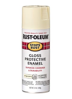 Buy Spray Paint Stops Rust Protective Enamel Gloss Antique White 12oz 340g in Saudi Arabia