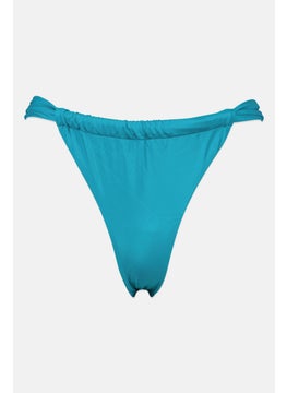 Buy Women Solid Bikini Bottom, Teal in UAE