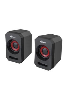 Buy Kisonli A-606 Multimedia Speaker, 2.0 Stereo Sound, USB Connection, Elegant Design, Black in Egypt