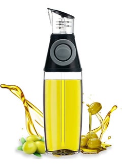 اشتري VIO Oil Dispenser Bottle Oil Sprayer Clear Glass Refillable Oil and Vinegar Dispenser Bottle with Measuring Scale Pump for Kitchen Cooking Salads Baking Frying BBQ (500ML) في الامارات