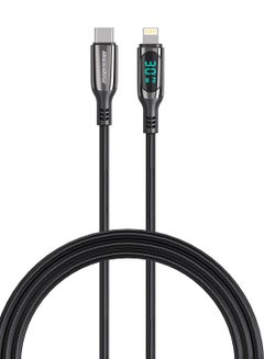 Buy Hercules CL 30W Zinc Alloy Fast Charging Cable with Digital Power Display USB-C to Lightning in Egypt