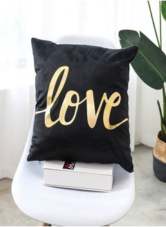 اشتري Cushion Covers Decor Throw Pillow Cover Gold Love Printed Decorative Pillow Cushion Cover for Bedroom Sofa Car Home Décor في الامارات