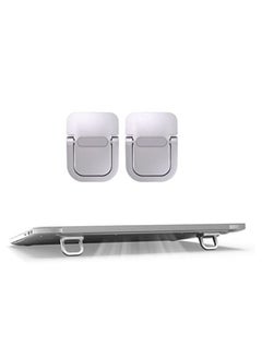اشتري Portable Keyboard Riser, Mini Laptop Stand for Desk Computer Keyboard Tablet Stand Riser Aluminum (2PCS) (Silver) في الامارات