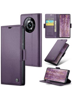 Buy CaseMe Flip Wallet Case For Realme 11Pro/ Realme 11Pro Plus RFID Blocking PU Leather Wallet Flip Folio Case with Card Holder Kickstand Shockproof Phone Cover - Purple in Egypt