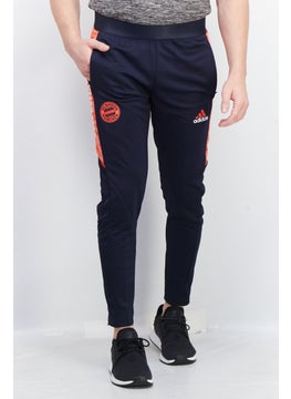 Buy Men Sportswear Fit Brand Logo Track Pants, Navy in UAE