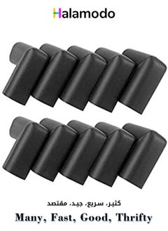 Buy 10-Piece Table Corner Anti-Collision Sticker Black, Right-Angle L-Shaped Child Safety Sponge Pad in Saudi Arabia