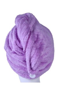 Buy Microfiber Hair Drying Towel Multicolour 65x25cm in UAE