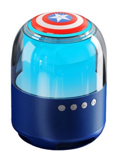 Buy Disney QS-S1 Captain America Shield Smart Bluetooth Speaker Colorful LED Light Wireless Mini Loudspeaker with Amazing Displaying Light Ideal For Soft Heavy Bass Music in UAE