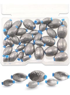thumbnail image 2 of 25-Piece Fishing Weights Kit - Assorted Bullet Sinkers For Freshwater & Saltwater Fishing 2 of 9