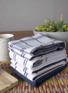 Buy 4-Piece Multi Purpose Fabric Highly Absorbent Quick Dry Kitchen For Every Day Cleaning Towel Set 40x60 cm in UAE