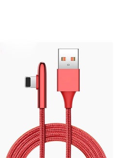 Buy 1.2M 3A Fast Phone Charging Gaming USB Cable for iPhone Red in UAE