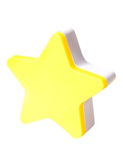 Buy Star Shaped Night Lamp Yellow/White 8 x 3cm in Saudi Arabia