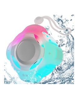 Buy Bluetooth Shower Speaker, IPX7 Waterproof Wireless Portable Speakers, Floating Wireless Speaker with LED Light, Loud Stereo Sound, for Beach, Pool, Party, Travel, Outdoors, for Men and Women in UAE