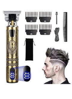 Buy Beard Trimmer for Mens, Rechargeable Electric Hair Clippers with LCD Screen in UAE